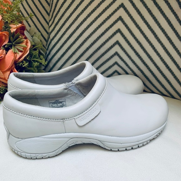 Merrell Select Fresh White Leather Slip On Shoe - Picture 9 of 14